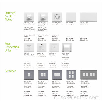 электрические настенные переключатели 500W LED Dimmer Switch